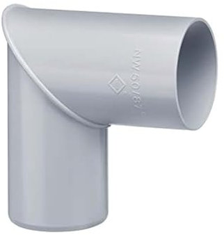 INEFA curva di grondaia 87° Plastica, gomito per pluviale, angolo per pluviale, accessori per grondaie, raccordo a gomito 50mm Grigio