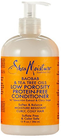 SheaMoisture Protein Free Conditioner for Curly Hair Baobab and Tea Tree Oils Paraben Free Conditioner 13 oz