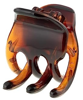 Righe e Pois - Pince à cheveux en acétate de cellulose - couleur marron écaille - 3,3 x 3,5 x 4,5 cm- Pince française 03,5 DEMI CM - pince à cheveux…