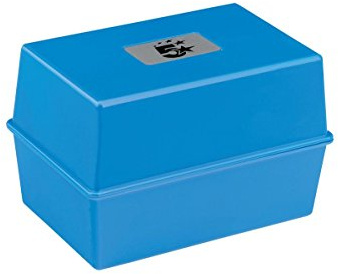 5 Star Office Card Index Box Capacity 250 Cards 8x5in 203x127mm Blue