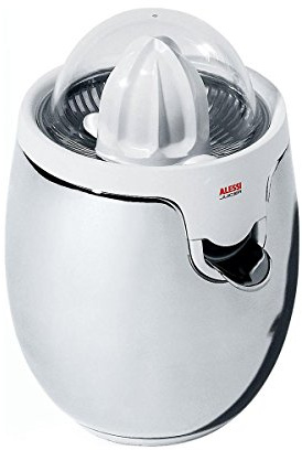 Alessi Elektrische Zitronenpresse aus Edelstahl und thermoplastischem Harz, weiß