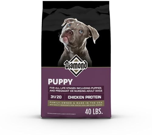 Diamond Puppy Dry Dog Food 31/20 for All Life Stages Including Puppies and Pregnant and Nursing Adult Dogs 40lb Bag