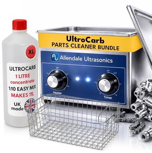 Allendale 3L Ultrasonic Cleaner Kit 100W, Basket, Inc 1L UltroCarb Fluid