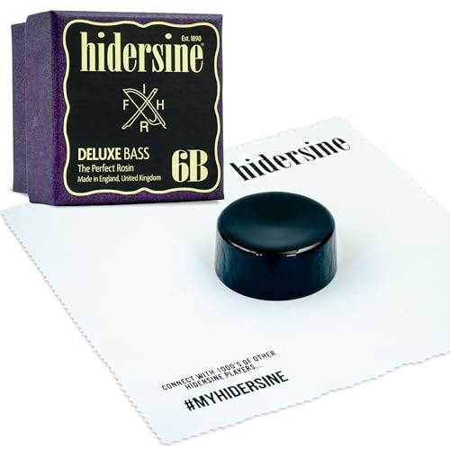 Hidersine 6B Double Bass Rosin. Medium-Hard. Handmade in the UK. Approx 30g rosin cake. Ideal Double Bass rosin for players of all standards.