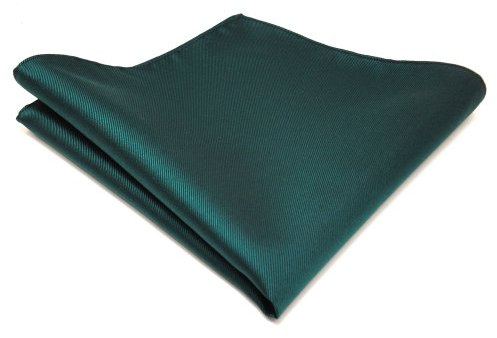 TigerTie Einstecktuch grün dunkelgrün einfarbig Rips - Tuch 100% Polyester Kavalierstuch Pochette