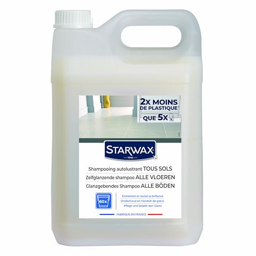 STARWAX Glanzgebendes Shampoo für alle Böden 2-in-1 5 l | Reinigt und lässt Böden wieder glänzen, kein Abspülen, rutschfest, bis zu 60 Reinigungen, 3.600 m²