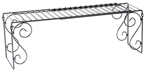 Expandable Over Sink Shelf, Adjustable Metal Sink Organizer (24.5–40.75) – Kitchen Counter Storage Rack for Soap, Sponge, Plants – Space Saving Over Sink Shelf, Bathroom & Pantry Organizer