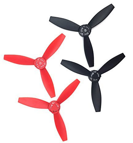 Anbee® 4pcs Plastic Propellers Props Rotor for Parrot Bebop 2 Drone Quadcopter, Black&Red