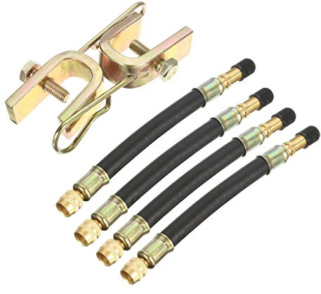 MagiDeal 4x Extension De La Valve Du Pneu Double Camion Autobus Adaptateur avec Pinces