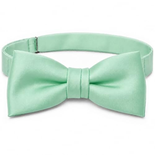 TigerTie Kinder Fliege Satin-Webart – vorgebunden – Kinderfliege für Kindergartenkind & Schulkind – Sichtband mit Hakenverschluss – verstellbar ca. 29–50 cm – für ca. 3–9 Jahre