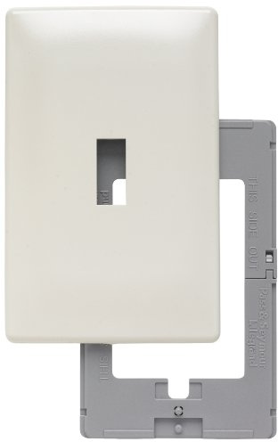Legrand-Pass & Seymour SWP1LACC10 Screw Less Wall Plate Plastic Sub Plate One Gang Light, Almond