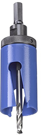 kwb Universal-Lochsäge – 40 mm Durchmesser-Größe, extra scharfe Zähne aus Hartmetall, 8 mm Zentrierbohrer