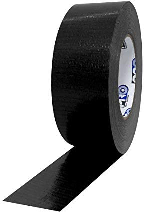 ProTapes 840178012937 Pro 110 pe-coated Chiffon ruban adhésif à usage général, 60 Yd. Longueur x Largeur : 5,1 cm, noir