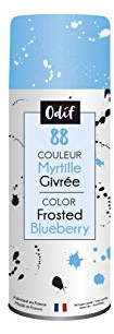 Odif - Vernis Coloré Givré Aspect Mat en Spray - Couleur Définitive Tous Supports - Application Facile et Homogène - Séchage Rapide - Fabriqué en France - Spray 125 ml, Myrtille
