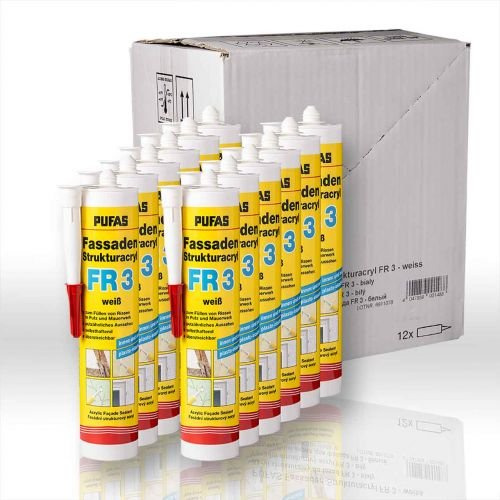 12 x Pufas Fassaden-Strukturacryl FR3 Fassadenacryl