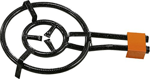 Garcima Paella Doble Quemador de Gas Natural Anillo, Negro, 35 cm, 6 Unidades