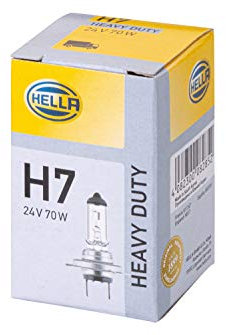 Hella 8GH 007 157-241 Alogeno Lampadina - H7 - Heavy Duty - 24V - 70W - Modello presa lampadina: PX26d - Scatola - Quantità: 1