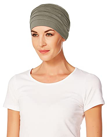 Christine huvudbonader dam yoga turban pannband, Grå melange, 55/61 cm