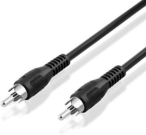 AVE-a câble coaxial numérique coaxial &Coax-câble Audio analogique pour câble de Haut-Parleur de Caisson de Basses/1 x RCA mâle/1 x RCA mâle adapté pour Un système 5.1 Dolby Surround 2 m 2 m