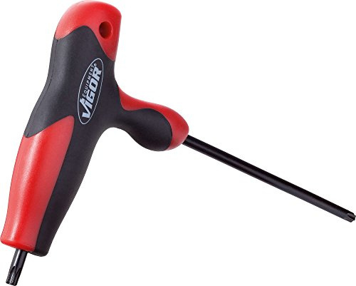 VIGOR Schraubendreher, T-Griff, V2497, T Profil, SW T10, Abtrieb T Profil | Abtrieb T Profil, Länge l1 100 mm, Länge l2 160 mm, 34 g, SW T10 , T Profil, Antrieb T Profil, Abtrieb: T Profil