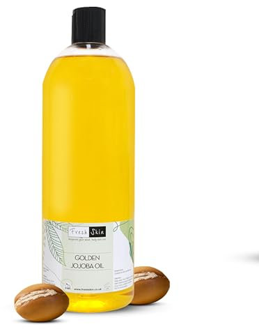 Freshskin Beauty LTD | Golden Jojoba Oil - 1 Litre (1000ml) - 100% Pure & Natural - Unrefined, Cold Pressed & Vegan Friendly