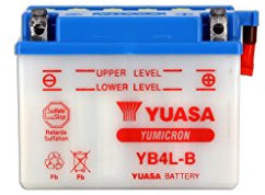 Batería Yuasa Yb4l-b con mantenimiento