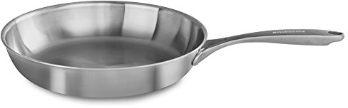 KitchenAid KC2C12SKST Poêle à frire 5 couches avec noyau en cuivre 30,5 cm, finition en acier inoxydable