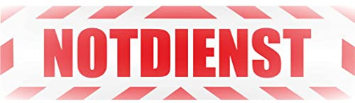 INDIGOS UG - Magnetschild Auto Notdienst mit Rahmen 30 x 8 cm reflektierend - Magnetfolie LKW Truck Transporter Baustellenfahrzeug Firmenwagen - flexibel abnehmbar, wetterfest