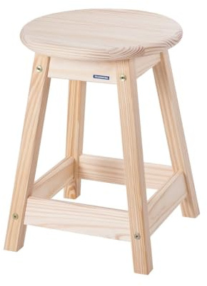 Tramontina Sgabello da cucina, altezza 46 cm, in legno massiccio, 91410-047, colore naturale, altezza 46,5 cm