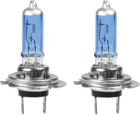 Turbocar - Ampoule iode H7 12V 55W bleutée, Ampoule type H7 12V 55W - Lot de 2 ampoules halogènes - Eclairage Krypton - Pour feux anti brouillards avant, de croisement et/ou route