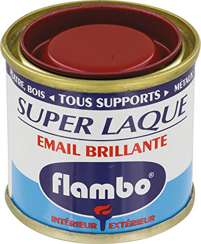 Peinture Super Laque Brillante FLAMBO (50 ml ROUGE VIF)