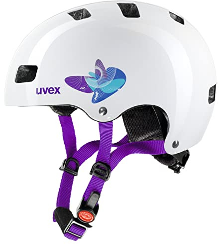 uvex kid 3 - robust cykelhjälm för barn - individuell justerbar passform - tvättbar innerstoppning - butterfly blue - 55-58 cm