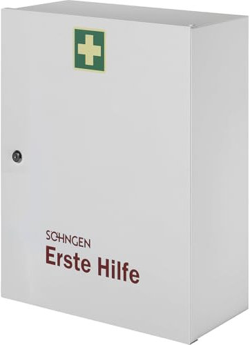 Certeo | Verbandschrank nach DIN 13169 | eintürig | weiß | HxBxT 552 x 452 x 170 mm | ohne Inhalt