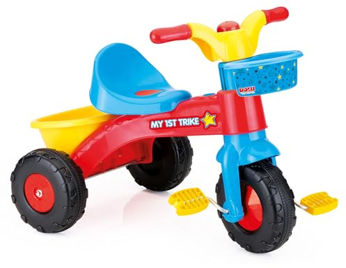 Dolu My First Trike Ride On Toddler Tricycle with Horn and Durable Plastic Construction for Kids Ages 2 to 5, Indoor and Outdoor Play, Red