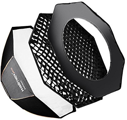 Walimex Pro Octagon Softbox PLUS Orange Line 60 cm Durchmesser für Aurora/Bowens