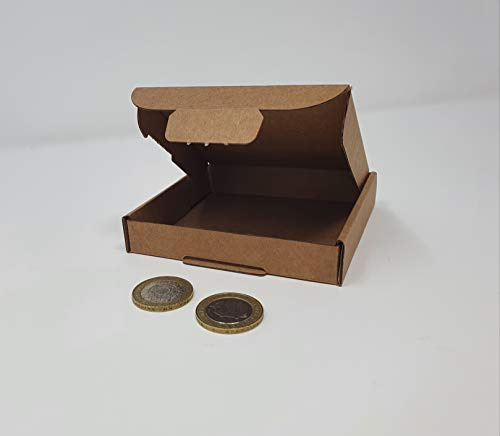 100 x Mini Large Letter Mailing Parcel Postal PiP Cardboard Boxes ~ 101mm x 101mm x 20mm (4'' x 4'' x 0.8'')