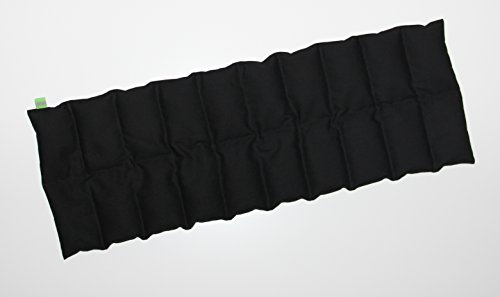 Dinkelkissen Traumschläferchen, ca. 60x20 cm, 20 Kammern, Wärme-Kälte-Kissen (schwarz)
