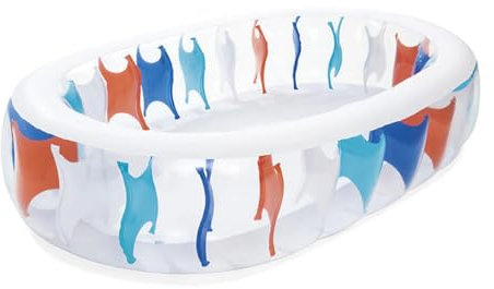 Bestway 54066 kids' play pool - kids' play pools (Pattern, Azul, Transparente, Color blanco, Vinilo, 2270 x 1280 mm, Full color box)