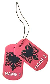 Ali Air Freshener Personalisierter Albania Hundemarke Auto Lufterfrischer