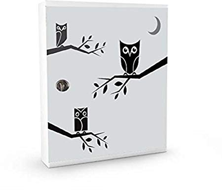 Alubox MIA Bacheca con 16 Ganci per Chiavi, Acciaio, Bianco/Multicolore, 5x24.5x31.5 cm