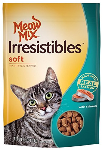 Meow Mix Irresistibles Soft Cat Treats with Real Salmon, 6.5 oz. (203095)