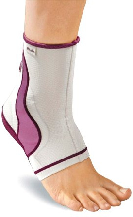 Mueller Contour Sprunggelenkbandage, weiß/brombeer, 40,5 - 45,5 cm, 40994