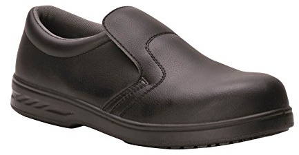 Portwest FW81 Water Resistant Steelite Slip On Safety Shoe S2 Black, 35