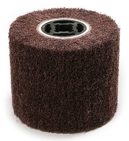 Atoplee Flap Burnishing Wheel 120x100mm,aperture 19mm, 120 Grit Non-Woven Abrasive Polishing Flap Burnishing Wheel for Wire Drawing Metal Iron Aluminum Polishing