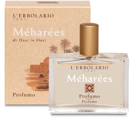 L'Erbolario Méharées Profumo Unisex - Eau de Parfum - Adatto come Profumo Uomo & Profumo Donna - Fragranza Ambrata e Vanigliata - 50ml