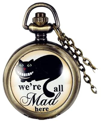 JewelryWe Muttertagsgeschenk Retro Taschenuhr mit Kette Damen Herren Analog Quarz Kettenuhr Vintage Uhr Anhänger mit Halskette Geschenk für Frauen Männer