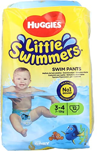 Huggies Little Swimmers Baby-Schwimmwindeln, Größe 3-4 (7-15 kg), 12 St.