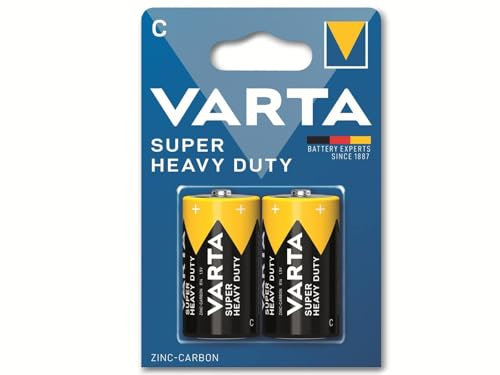 Varta 2014 Zinc-Carbono 1.5V batería no-Recargable - Pilas (Zinc-Carbono, Cilíndrico, 1,5 V, 2 Pieza(s), C, 50 mm)