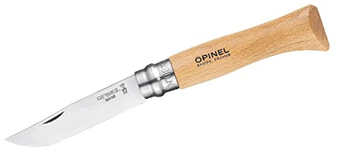 Opinel Messer No 08 Griff Buche 8,5cm lange Edelstahlklinge rostfrei