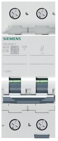 5SL65107 Automatischer Magnetothermischer Schalter 1P+N 10A Kurve C 6kA 230V